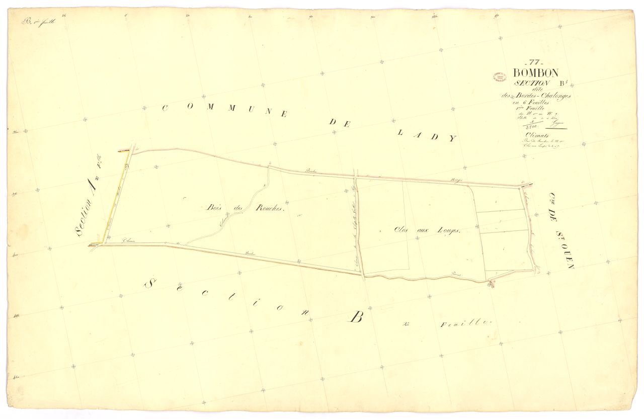 Section B dite des Bordes-Chalonges, en 6 feuilles, 1ere feuille