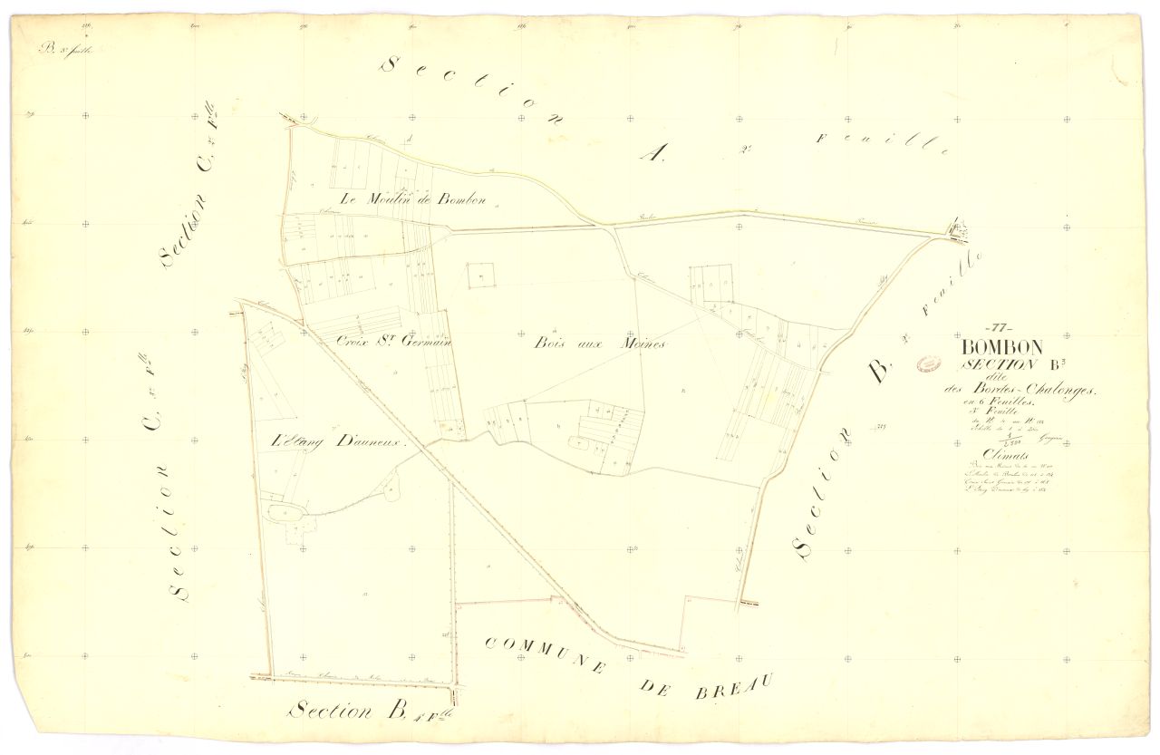 Section B dite des Bordes-Chalonges, en 6 feuilles, 3eme feuille