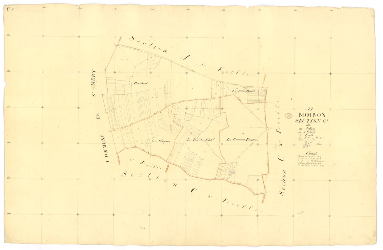 Section C dite du Village, en 6 feuilles, 1ere feuille