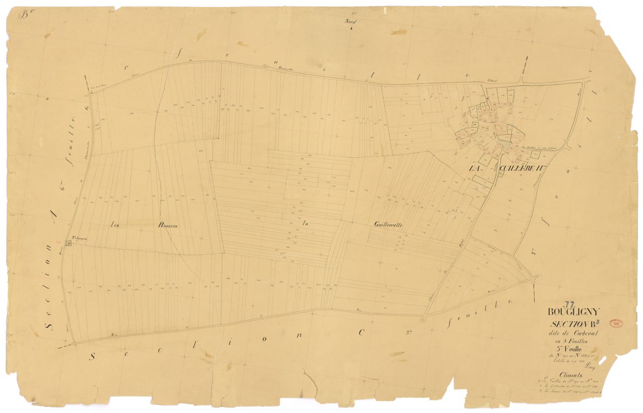 Section B dite de Corbeval, en 3 feuilles, 3eme feuille