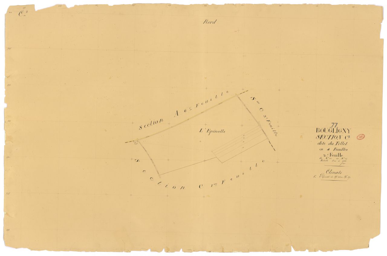 Section C dite de Tillet, en 4 feuilles, 2eme feuille