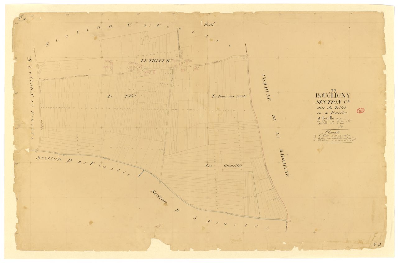 Section C dite de Tillet, en 4 feuilles, 4eme feuille