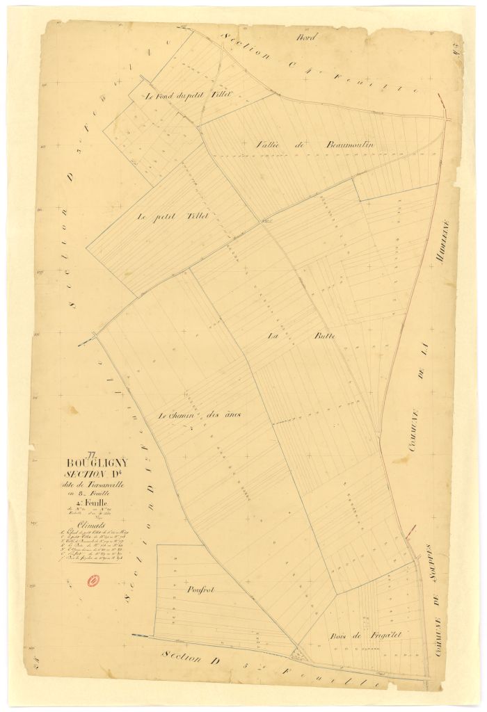 Section D dite de Tiersanville, en 8 feuilles, 4eme feuille