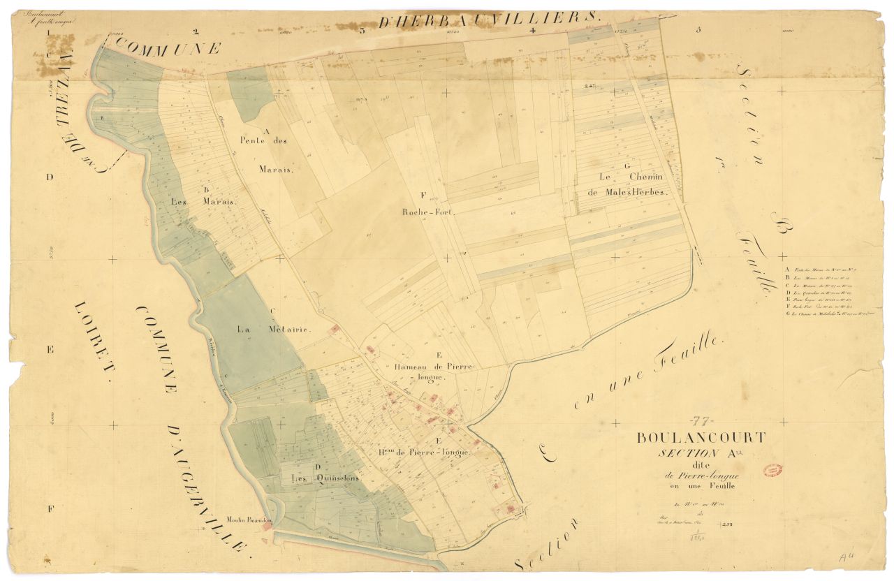 Section A dite de la Pierre-Longue, feuille unique