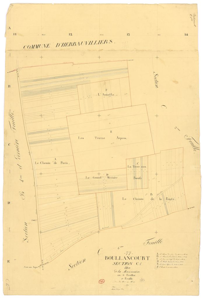 Section C dite de Maronniere, en 6 feuilles, 1ere feuille