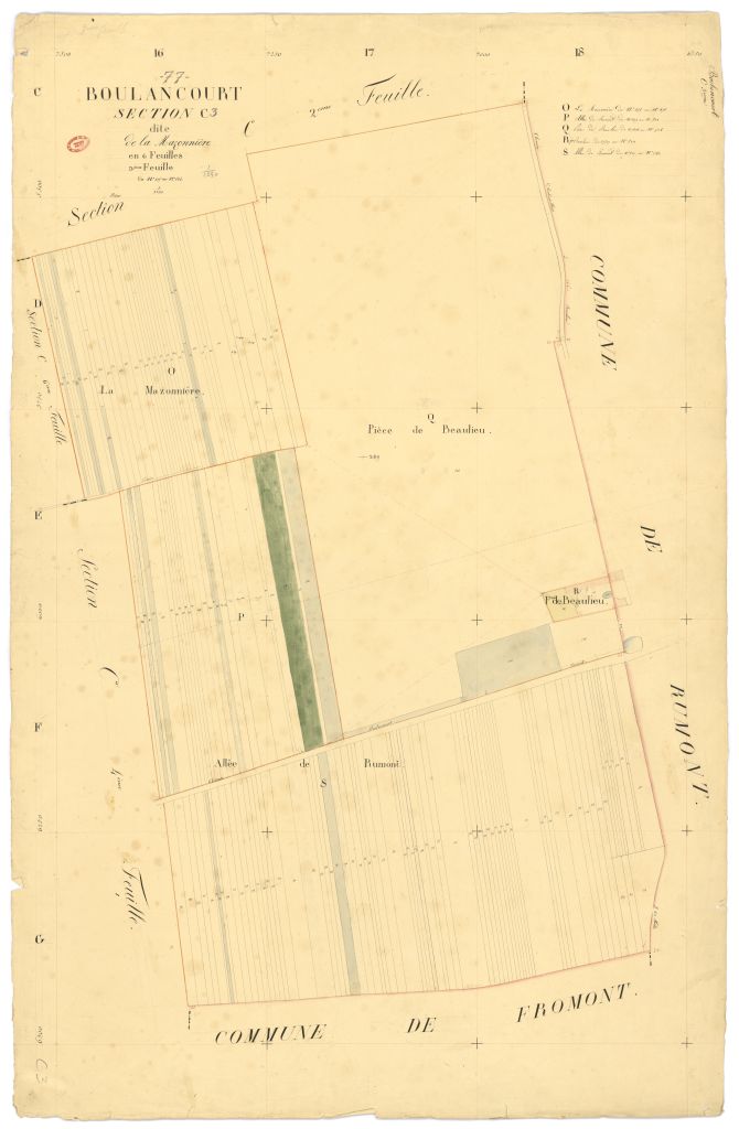 Section C dite de Maronniere, en 6 feuilles, 3eme feuille