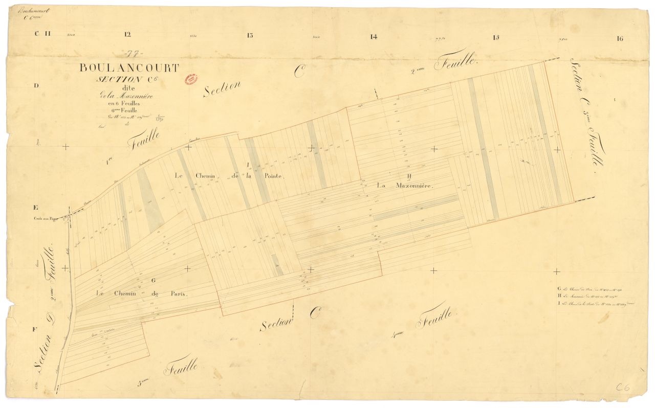 Section C dite de Maronniere, en 6 feuilles, 6eme feuille