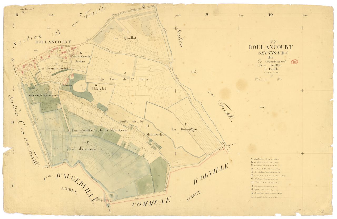 Section D dite de Boulancourt, en 3 feuilles, 1ere feuille