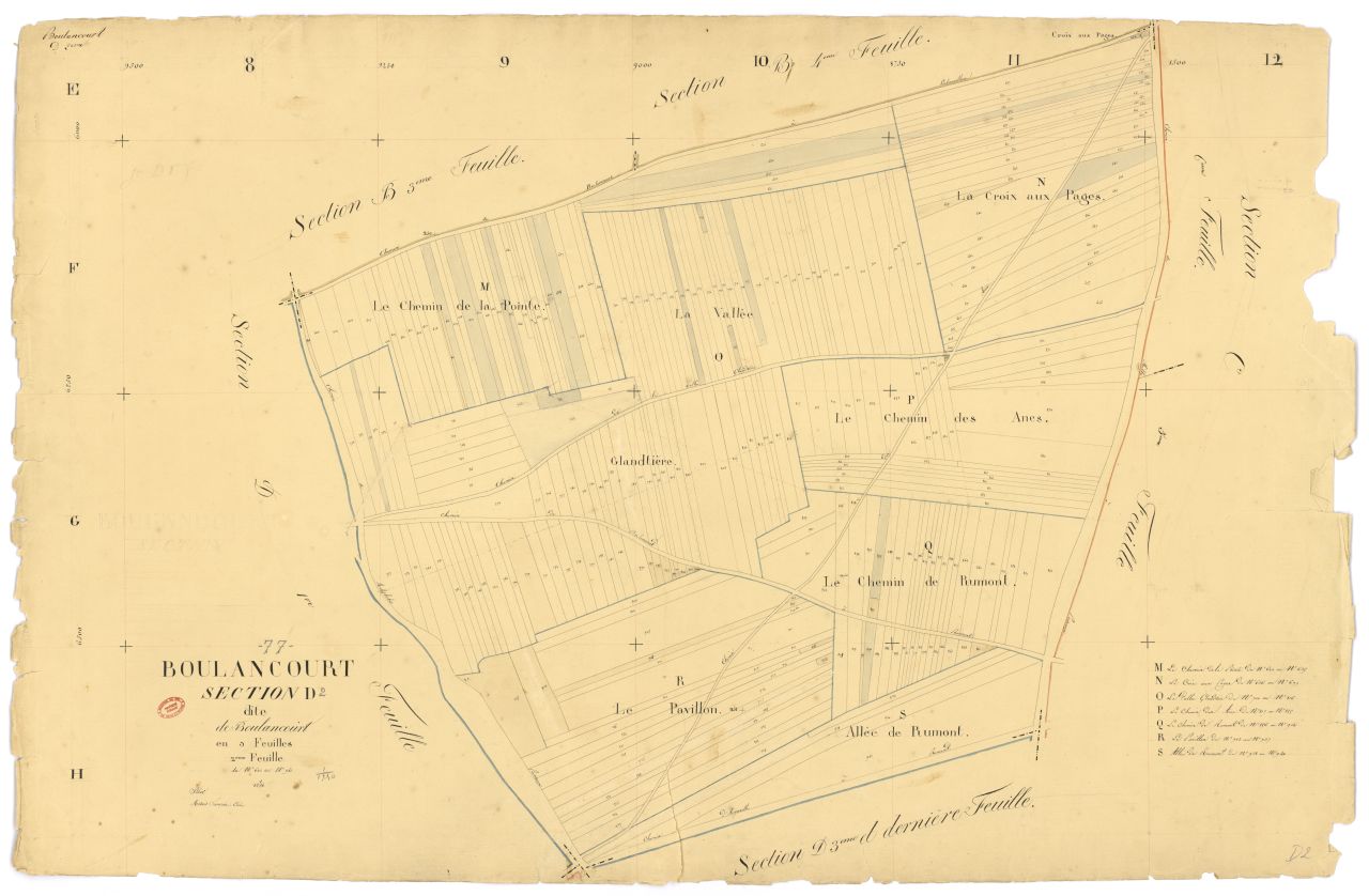 Section D dite de Boulancourt, en 3 feuilles, 2eme feuille