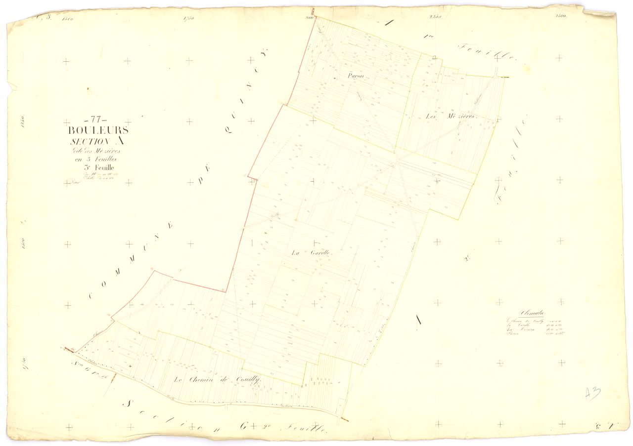 Section A dite de Mezieres, en 3 feuilles, 3eme feuille