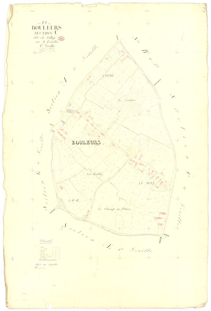 Section C dite du Village, en 2 feuilles, 1ere feuille