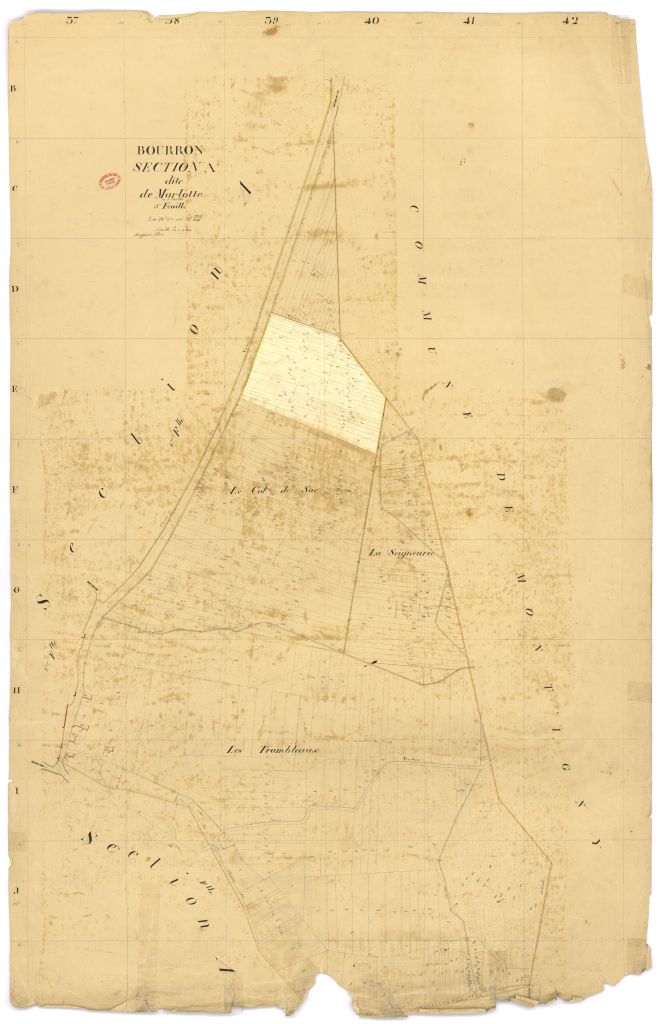 Section A dite de Marlotte, en 5 feuilles, 5eme feuille