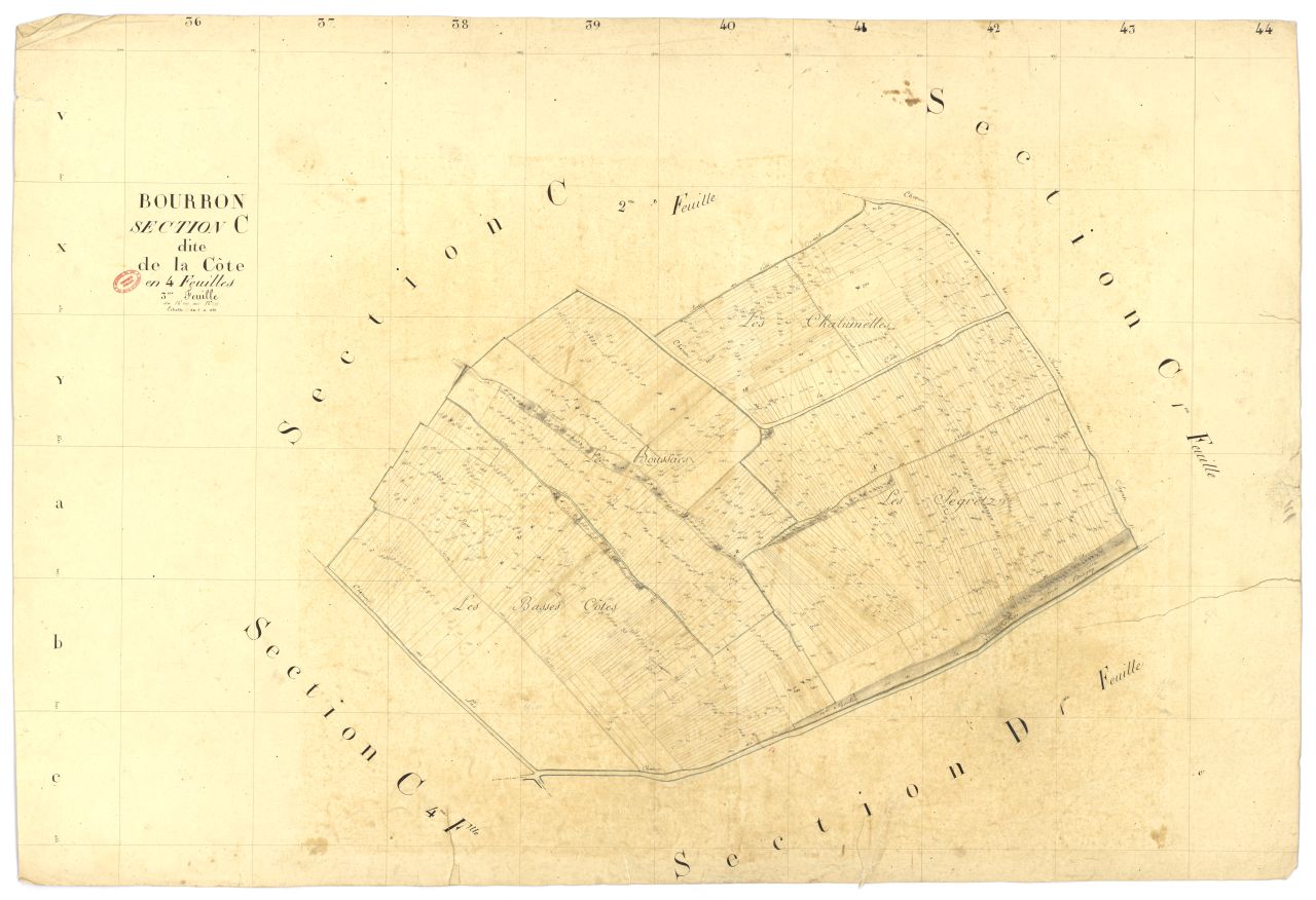 Section C dite de la C�te, en 4 feuilles, 3eme feuille