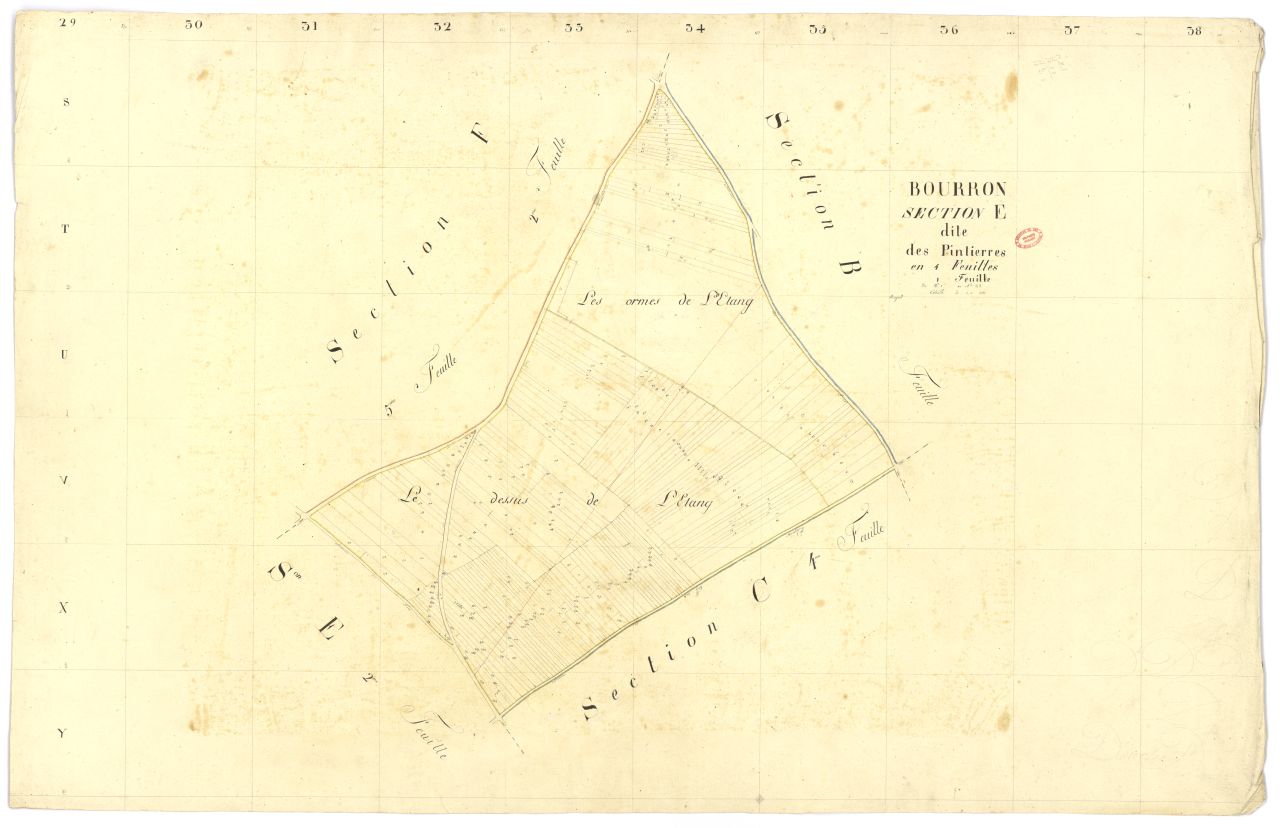 Section E dite de Pinlierres, en 4 feuilles, 1ere feuille
