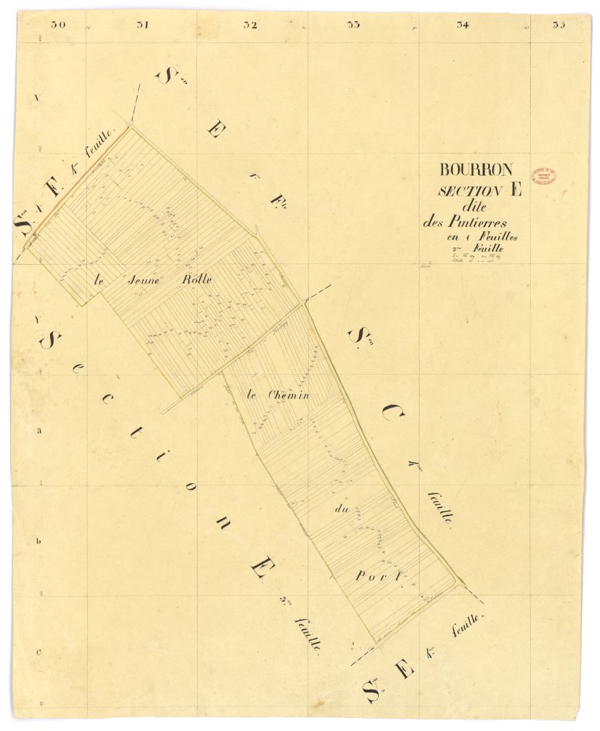 Section E dite de Pinlierres, en 4 feuilles, 2eme feuille