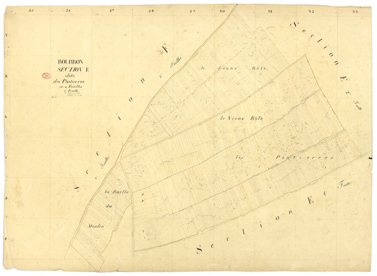 Section E dite de Pinlierres, en 4 feuilles, 3eme feuille