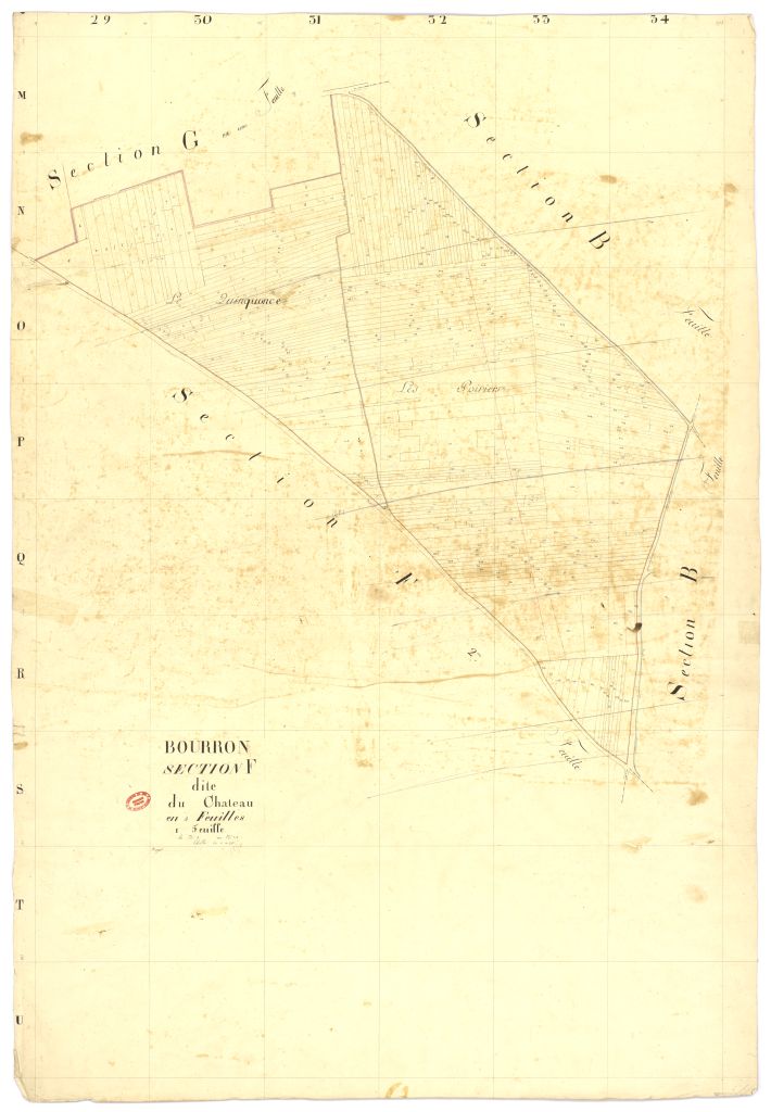 Section F dite du Ch�teau, en 5 feuilles, 1ere feuille