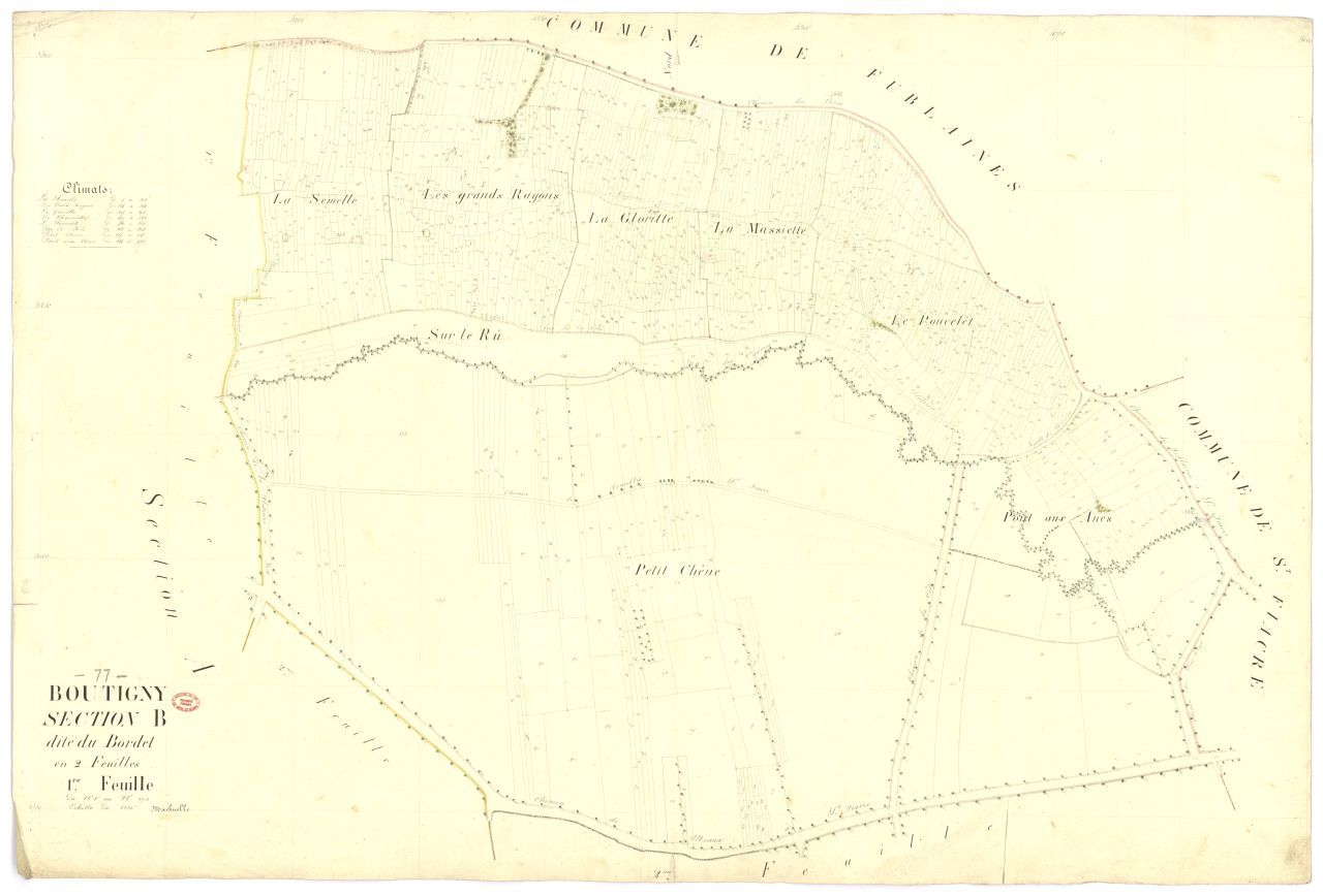 Section B dite de Bordet, en 2 feuilles, 1ere feuille