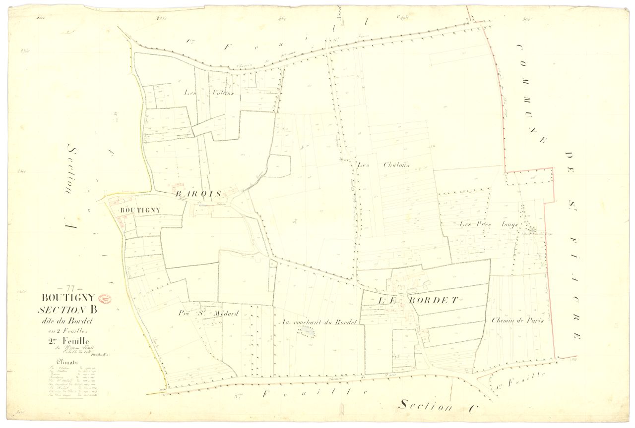 Section B dite de Bordet, en 2 feuilles, 2eme feuille