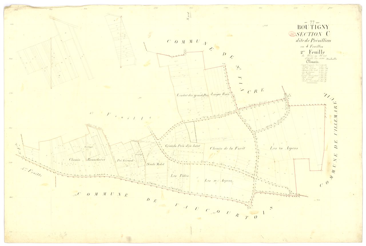 Section C dite de Previlliers, en 4 feuilles, 2eme feuille