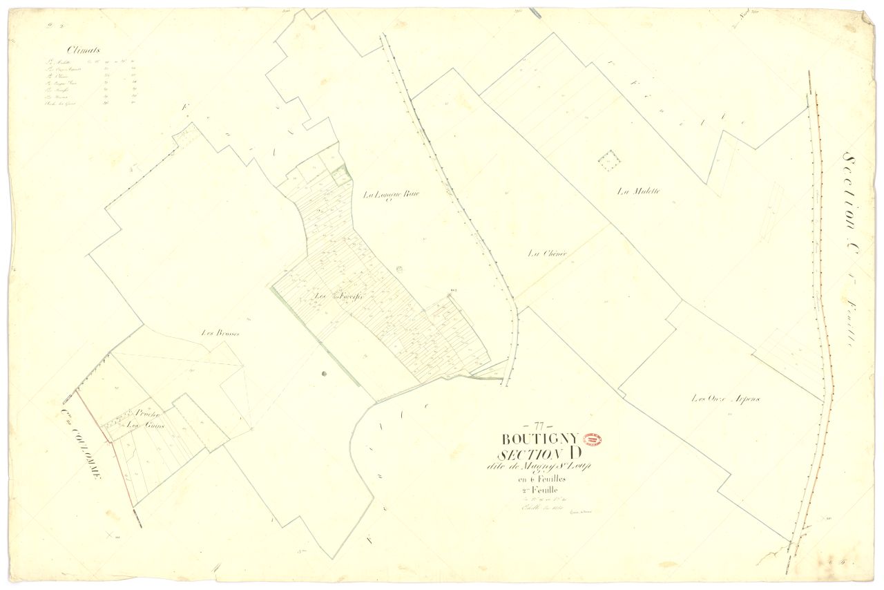 Section D dite de Magny-Saint-Loup, en 6 feuilles, 2eme feuille