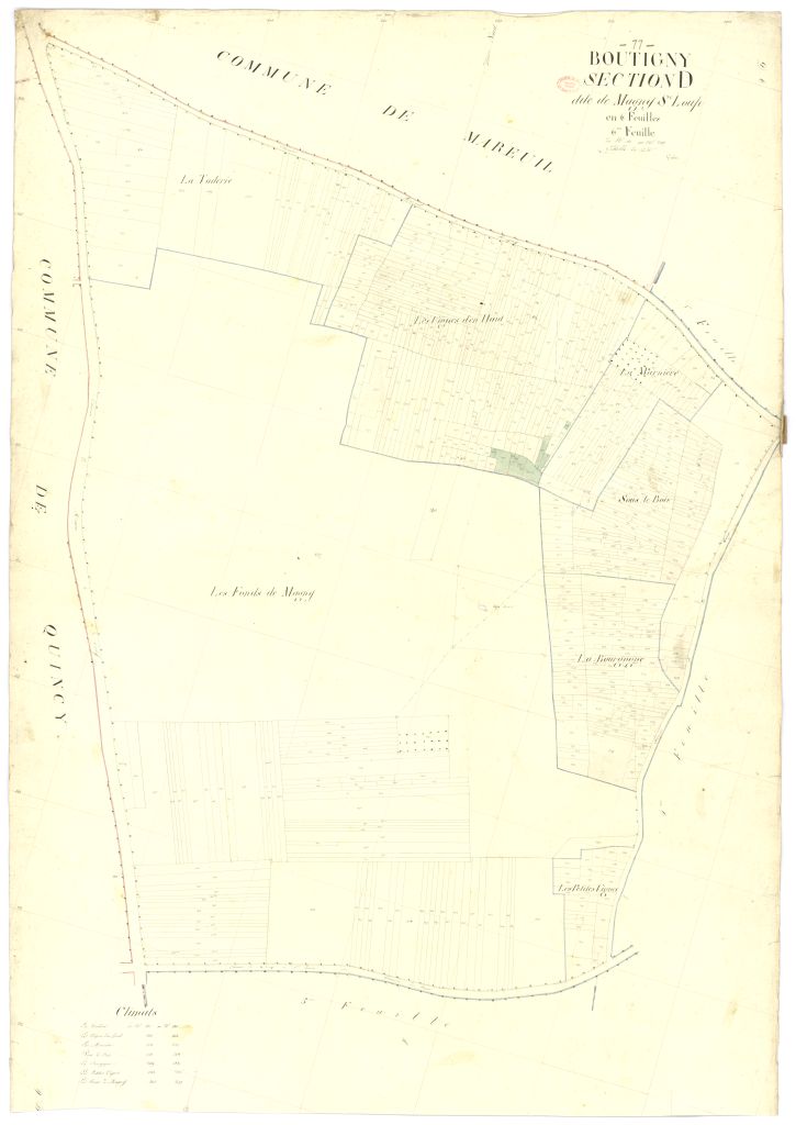 Section D dite de Magny-Saint-Loup, en 6 feuilles, 6eme feuille