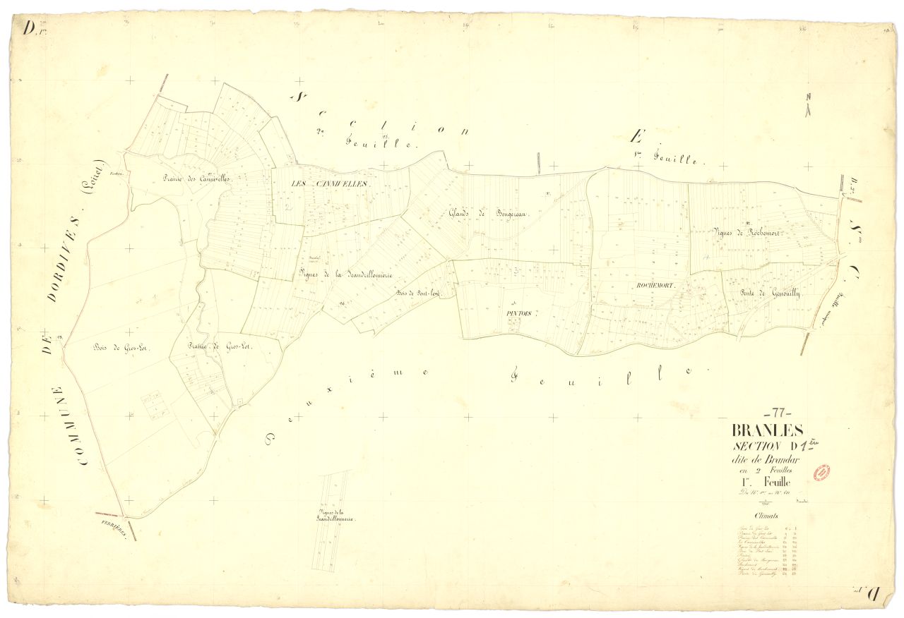 Section D dite de Brandar, en 2 feuilles, 1ere feuille