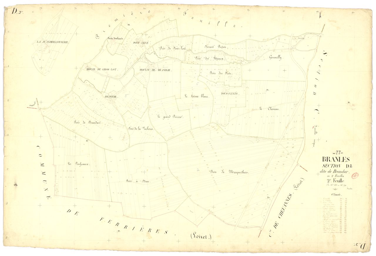 Section D dite de Brandar, en 2 feuilles, 2eme feuille