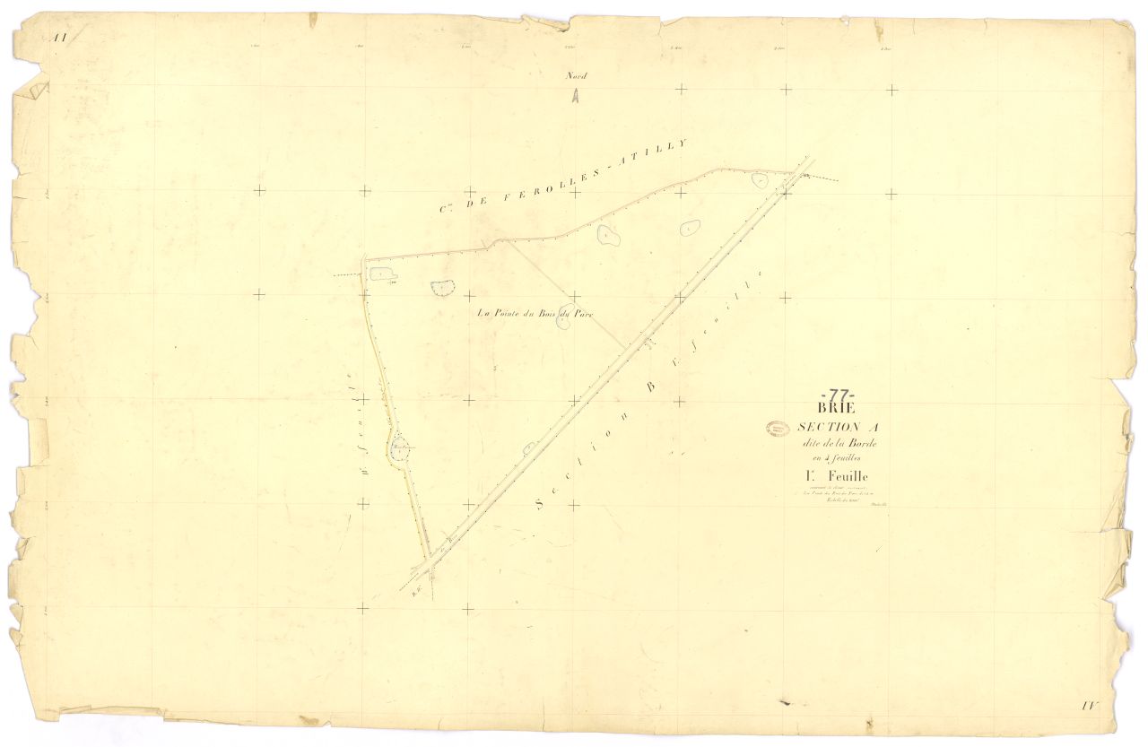 Section A dite de la Borde, en 4 feuilles, 1ere feuille