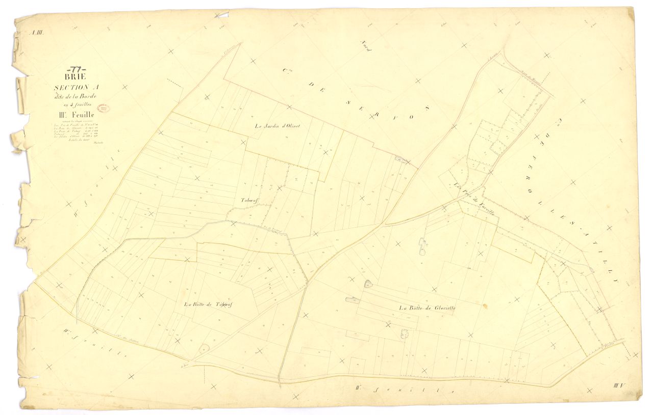 Section A dite de la Borde, en 4 feuilles, 3eme feuille