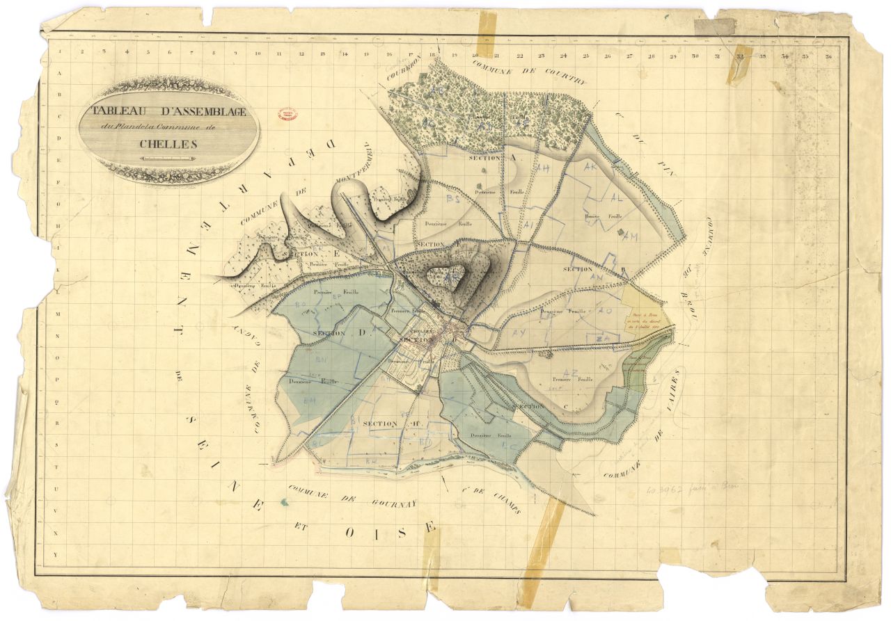 Tableau d'assemblage, 8 sections