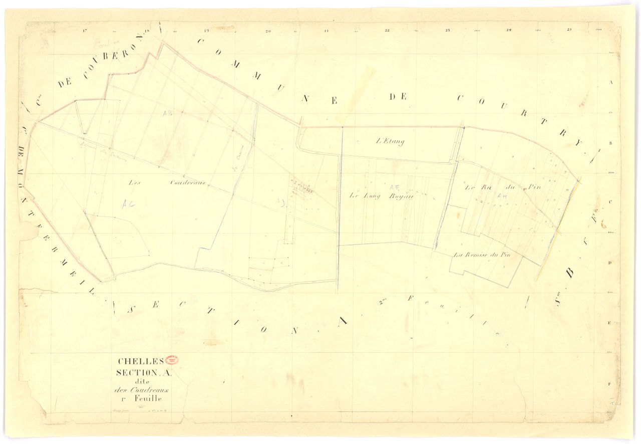 Section A dite de Coudreaux, en 2 feuilles, 1ere feuille