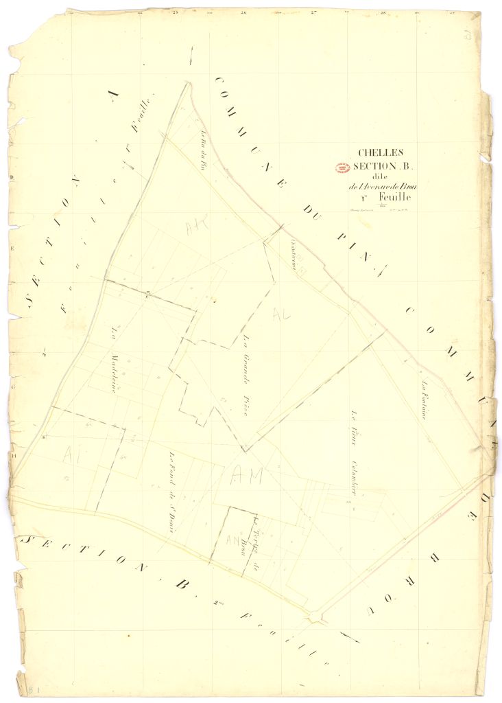Section B dite de l'Avenue-de-Brou, en 2 feuilles, 1ere feuille