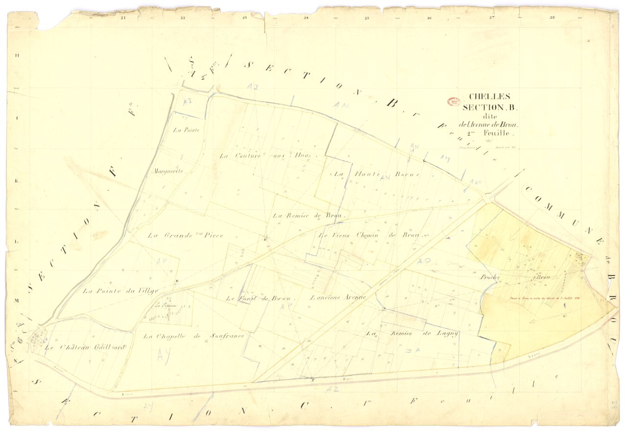 Section B dite de l'Avenue-de-Brou, en 2 feuilles, 2eme feuille