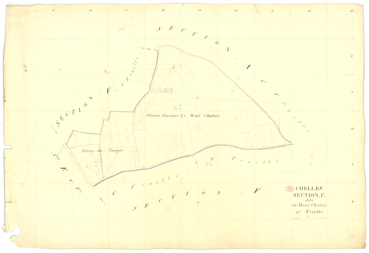 Section F dite du Mont-Chalats, en 4 feuilles, 2eme feuille