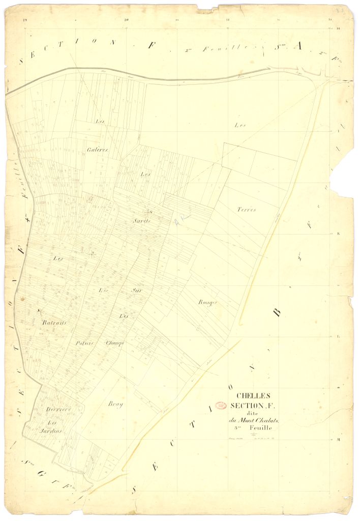 Section F dite du Mont-Chalats, en 4 feuilles, 3eme feuille