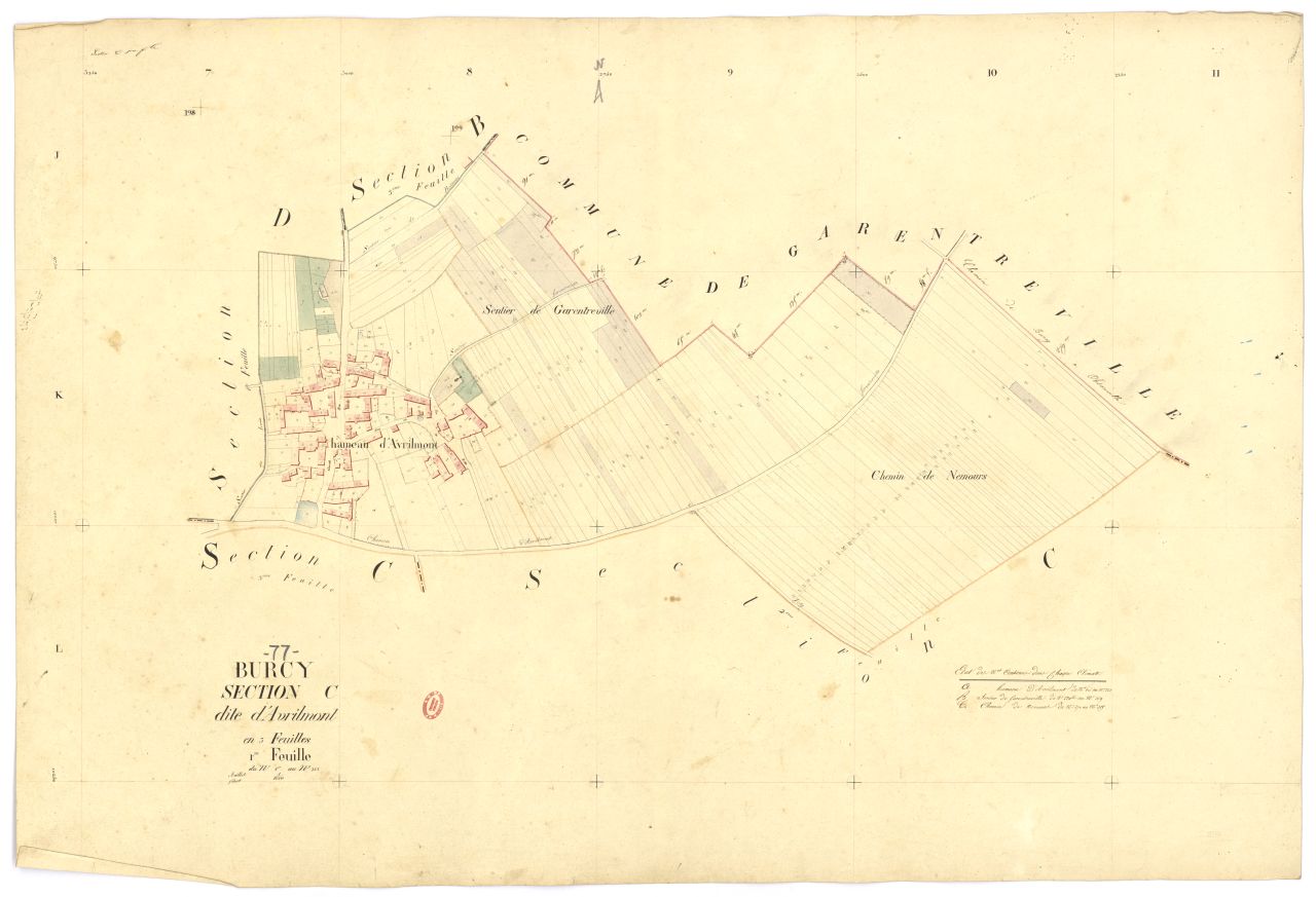 Section C dite d'Avrilmont, en 3 feuilles, 1ere feuille