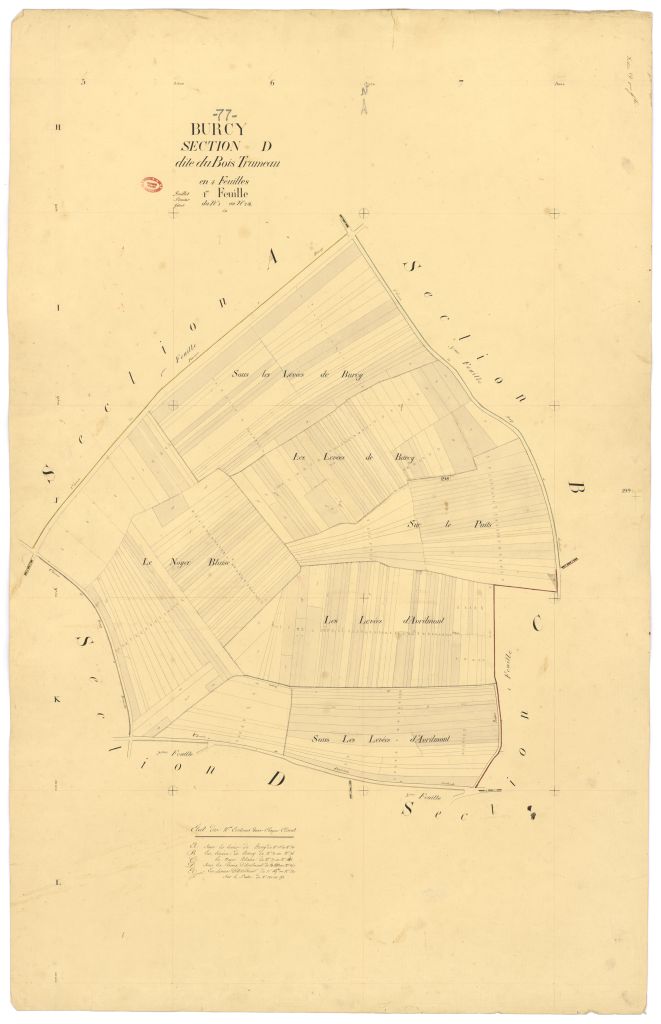 Section D dite du Bois-Trumeau, en 4 feuilles, 1ere feuille