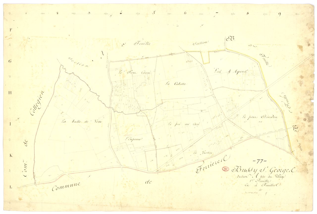 Section A dite du Village, en 4 feuilles, 1ere feuille