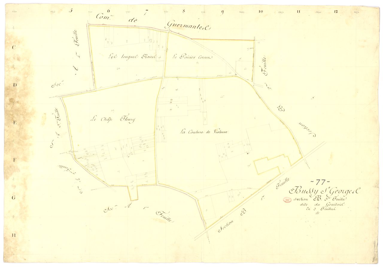 Section B dite de Genitois, en 3 feuilles, 3eme feuille