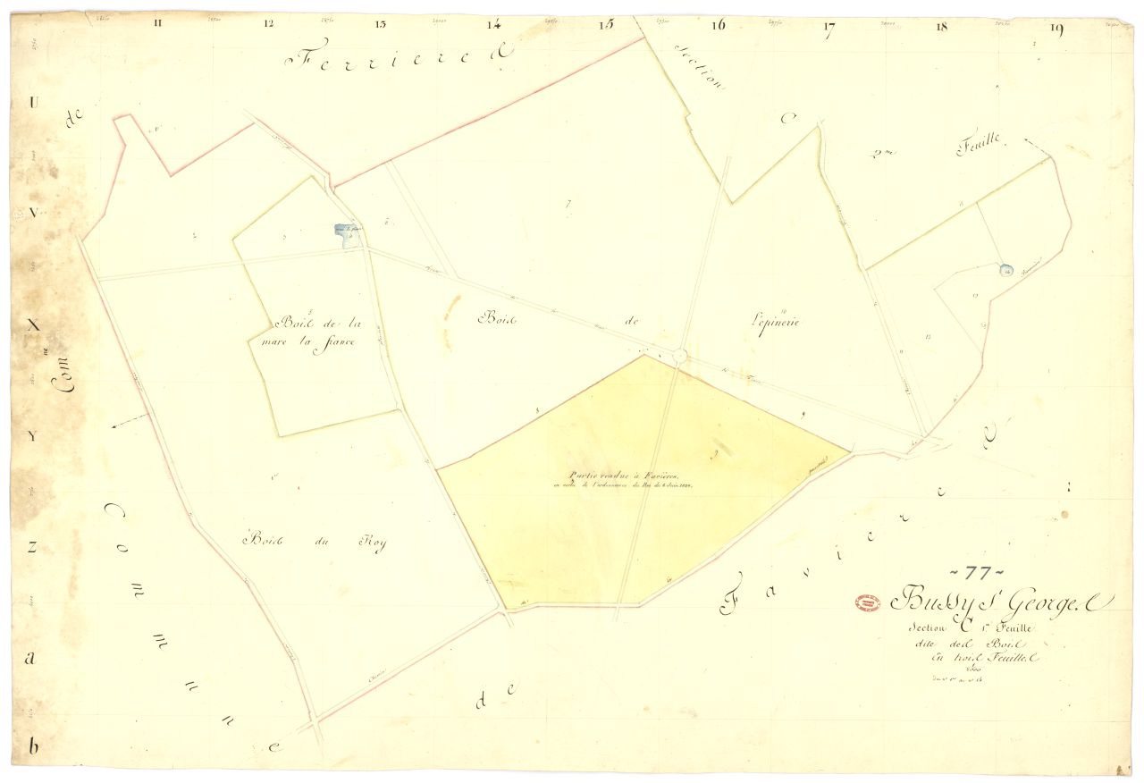 Section C dite des Bois, en 3 feuilles, 1ere feuille