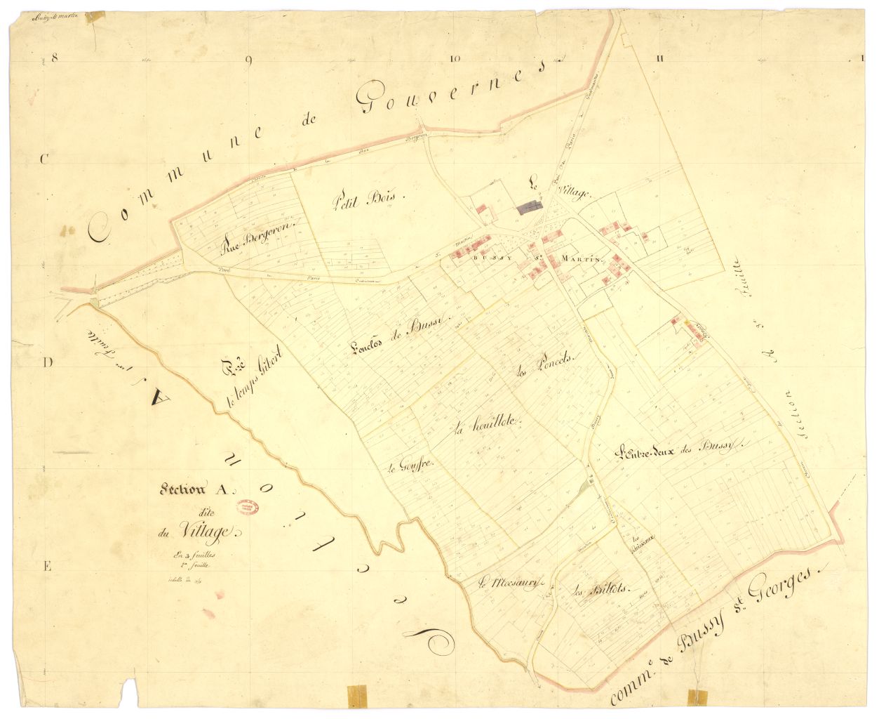Section A dite du Village, en 3 feuilles, 2eme feuille