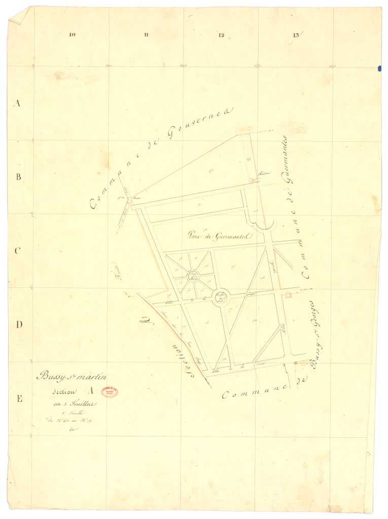 Section A dite du Village, en 3 feuilles, 3eme feuille