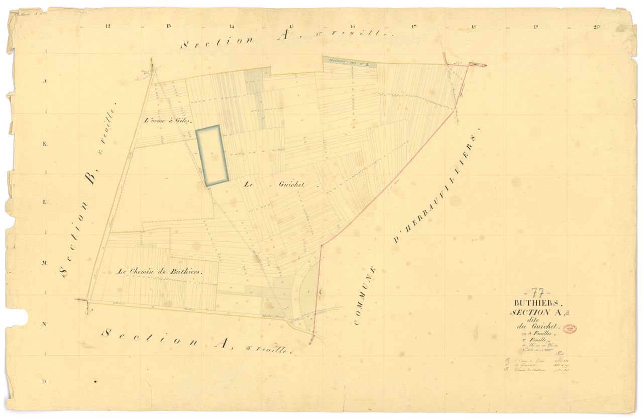 Section A dite du Guichet, en 3 feuilles, 2eme feuille
