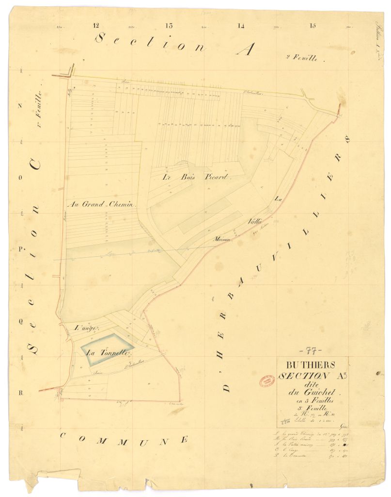 Section A dite du Guichet, en 3 feuilles, 3eme feuille