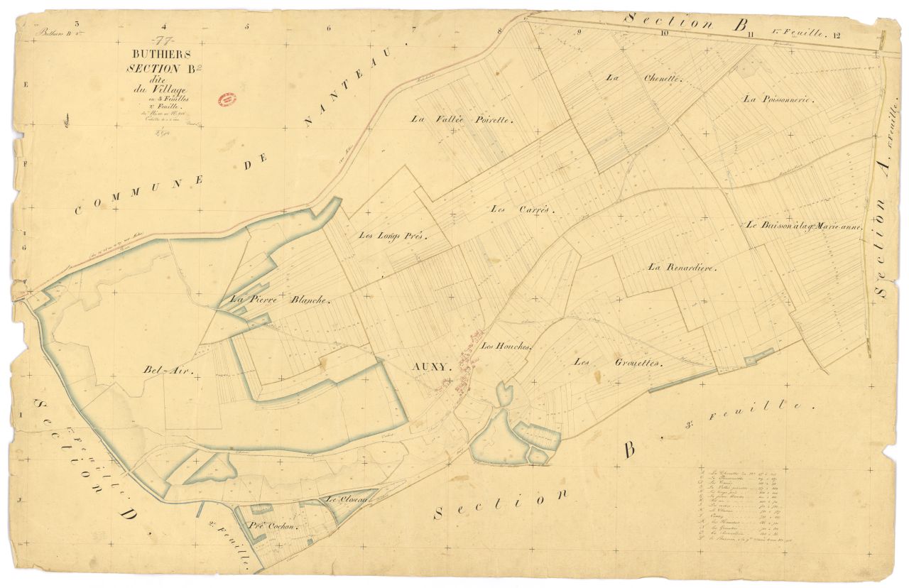 Section B dite du Village, en 3 feuilles, 2eme feuille