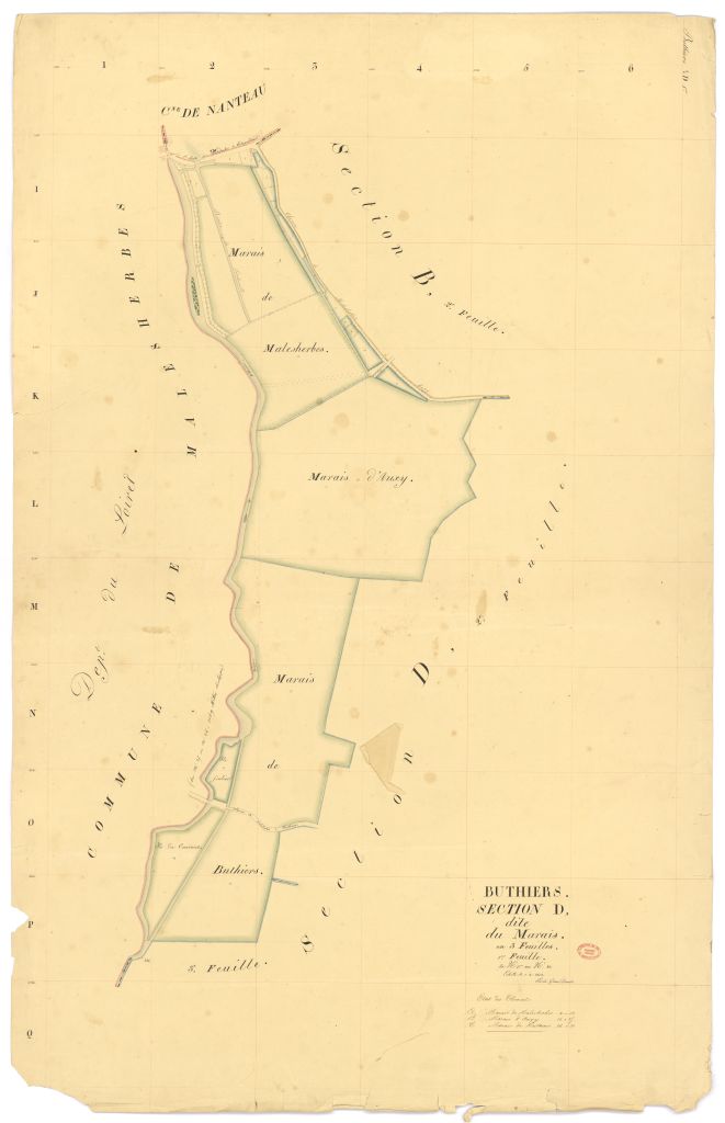 Section D dite du Marais, en 3 feuilles, 1ere feuille