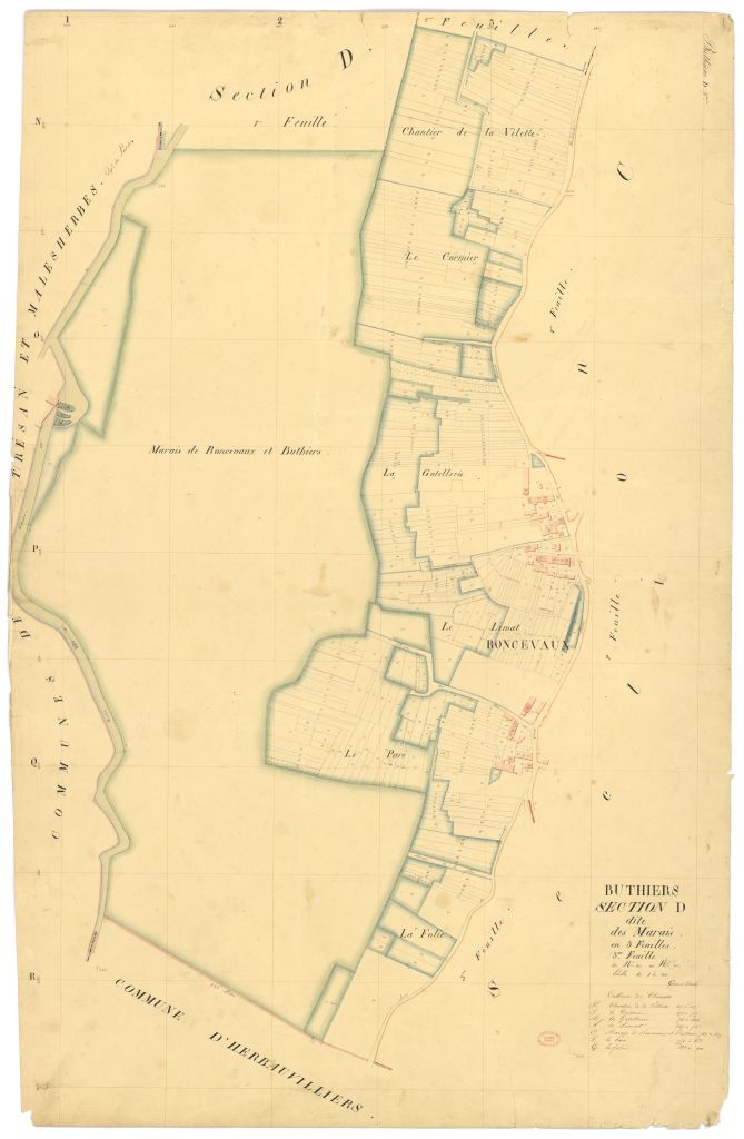 Section D dite du Marais, en 3 feuilles, 3eme feuille