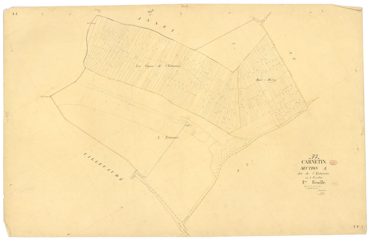 Section A dite de l'Entonnoir, en 3 feuilles, 1ere feuille