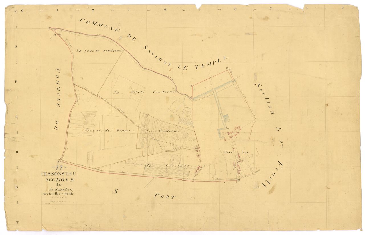 Section B dite de Saint-Leu, en 3 feuilles, 1ere feuille